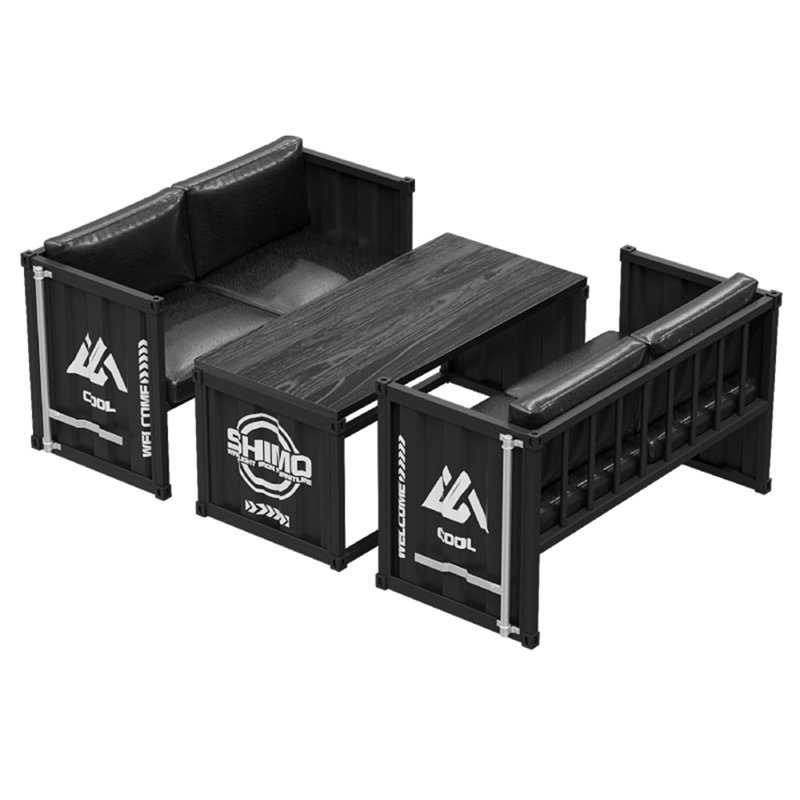 Ensemble de salle à manger rectangulaire L 47,3 po x l 22,1 po Kallai, Noir