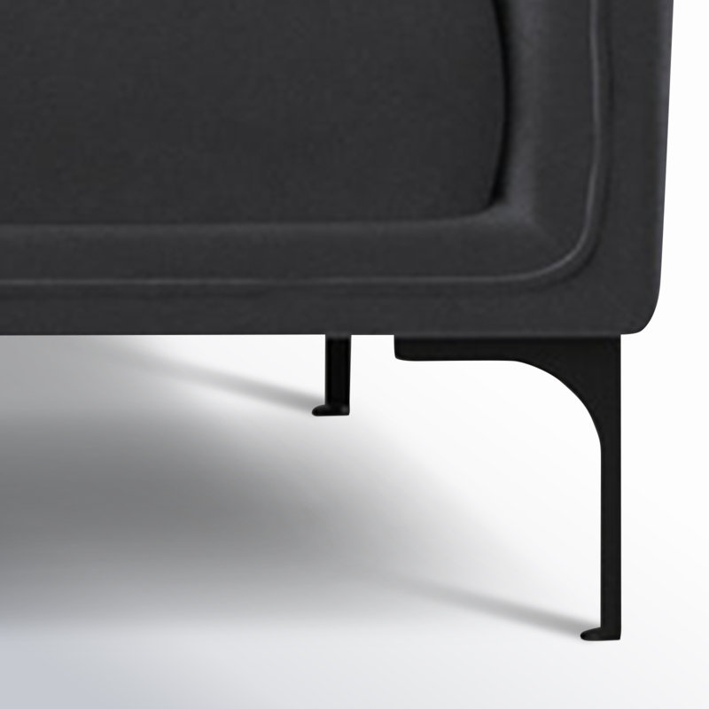 Canapé modulaire à 2 pièces Rae, Velours gris velours, Orienté à gauche (vu de face)