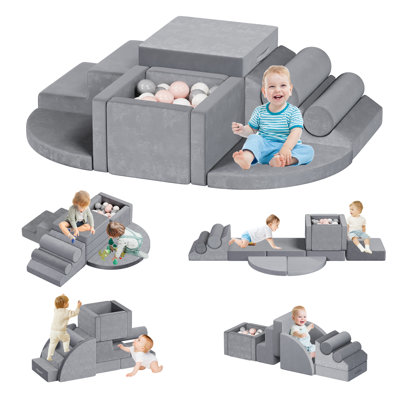 12pcs Modular Toddler Baby Kids Sofa Set, Customizable Play Furniture for Creative Fun and Comfort