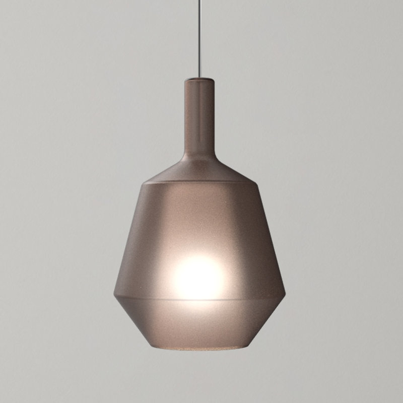 MOM 1 - Light Pendant, White, Sand Glass