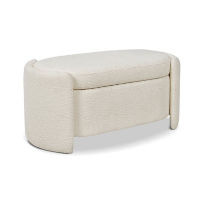 Banc de rangement ovale rembourré ovale Fuji
