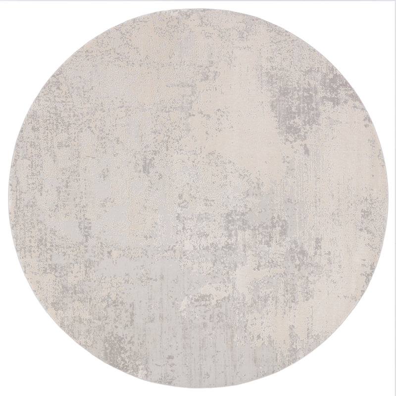 Manzi Abstract Indoor Rug, Round 7' x 10''