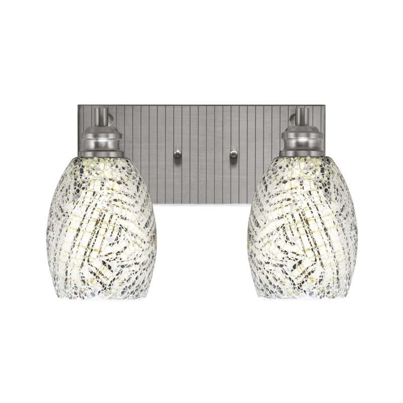 Éclairage pour meuble-lavabo 2 lumières Ason, Nickel brossé