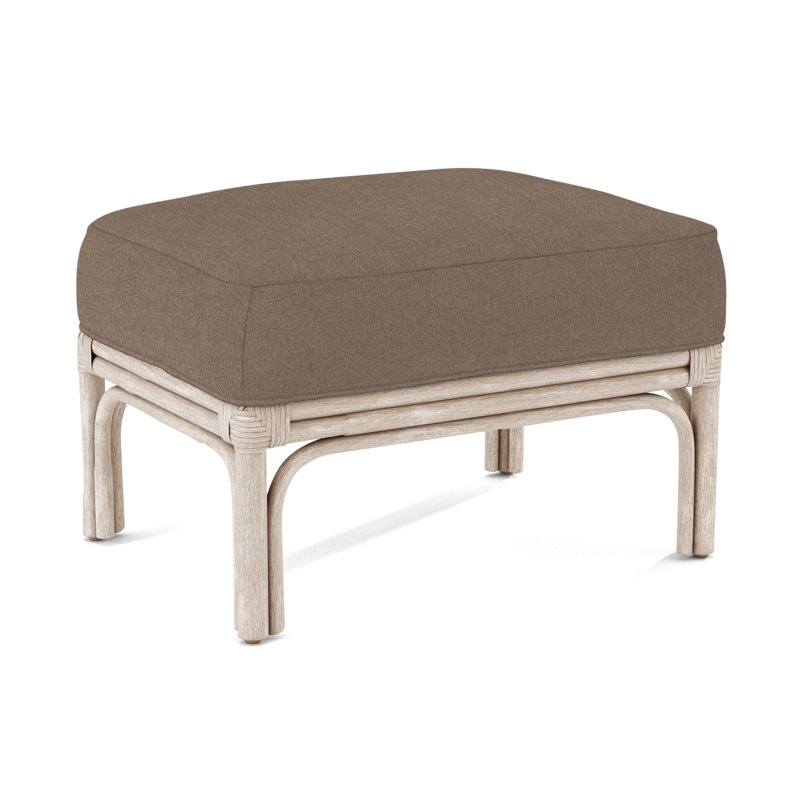 Boca Ottoman, Brown Geometric, 0456-33, Bisque