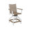 Chaise de comptoir pivotante avec base blanche Andrews