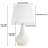 19.5'' White Ceramic Bedside Table Lamp with Socket Switch