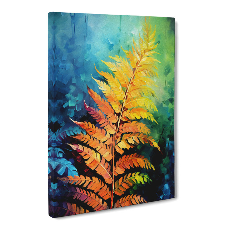 Fern Leaf Impressionism No.2 - Wrapped Canvas, 60cm H x 40cm W x 3cm D