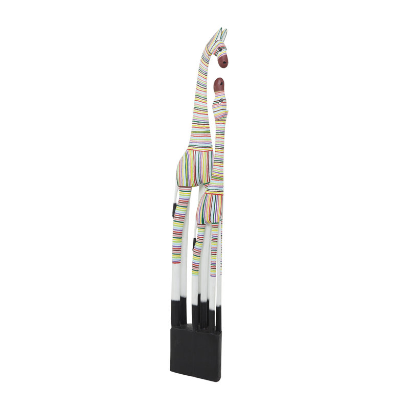 Sculpture Corozon Bohemian Giraffe, Multicolore / noir