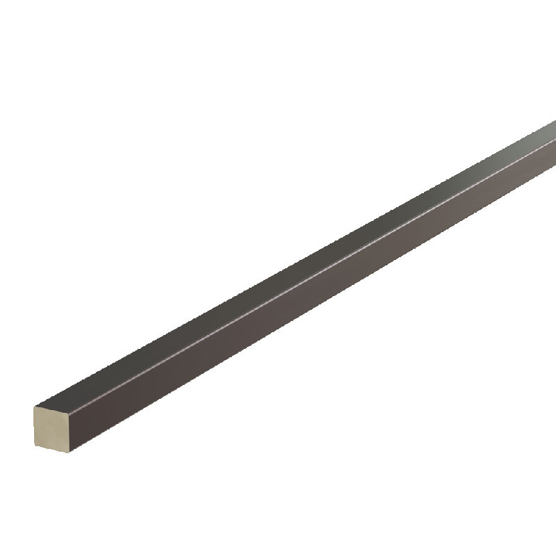Barre décorative en aluminium 0,25 po, L 72 po, Titane