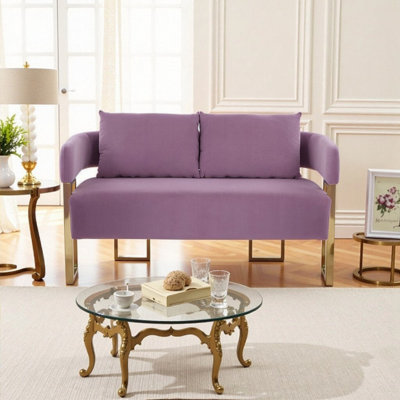Molli 1pc Side Loveseat Sofa Chairs 18 x 22 x 32 with Metal Legs for Living Room Office or Dressing Area