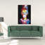 Portrait coloré de Audrey Hepburn - décor de toile gomme à bulles