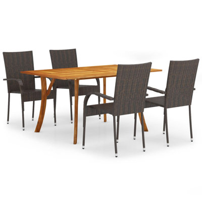 Ellerie 4 - Person Patio Dining Set with Rectangular Table