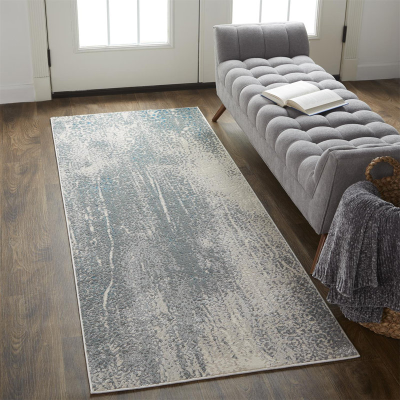 Tapis gris Caniyah, Tapis de couloir 2 pi 10 po x 7 pi 10 po