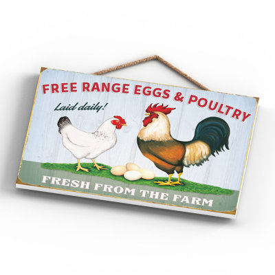 Free Range Eggs - Print on MDF