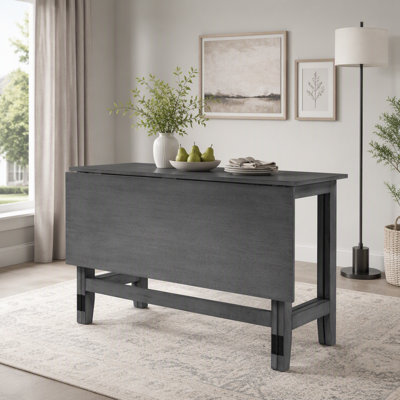 Farmhouse Wood Extendable Drop Leaf Dining Table