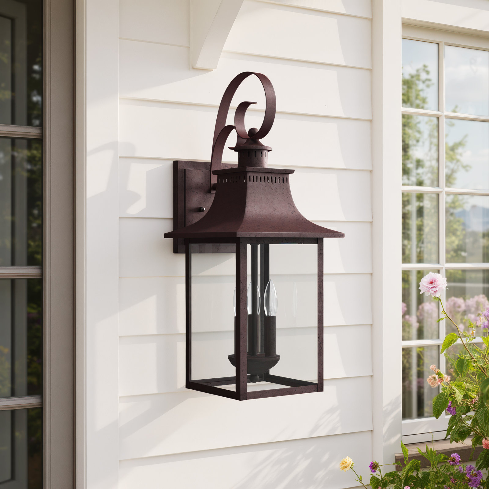Amarone Outdoor Wall Lantern, Copper Bronze