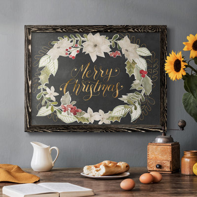 Gilded Christmas Collection A- Rustic Framed Gallery Wrapped Canvas