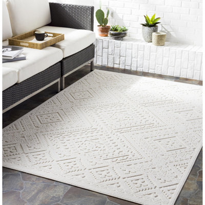 Tapis intérieur / extérieur crème Emert