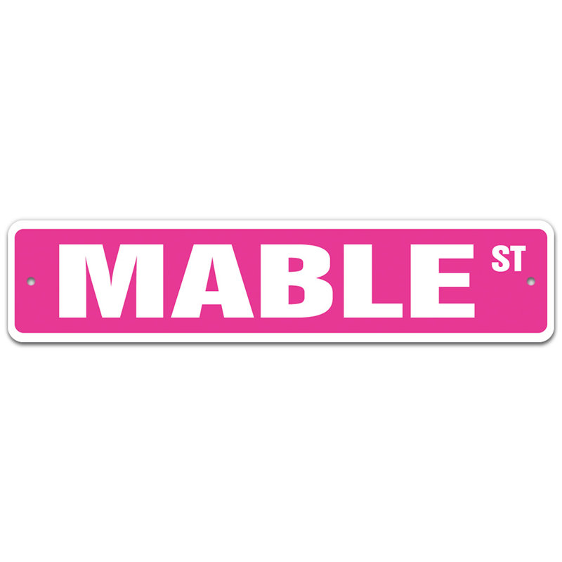 Plaque de rue Decoste, H 7 po x l 30 po x P 0,1 po