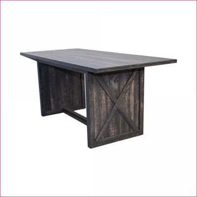 Dining Tables | Mesa de Comedor, Rustic Farmhouse 70.87" Slate Gray Engineered Wood, Seats 6-8 for Dining  Living Room | Rectangle