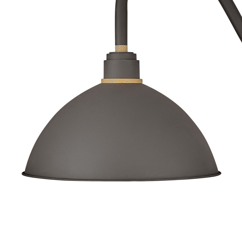 Foundry Wall Mount Outdoor Barn Light, Black, 18" H x 16" W x 26" D