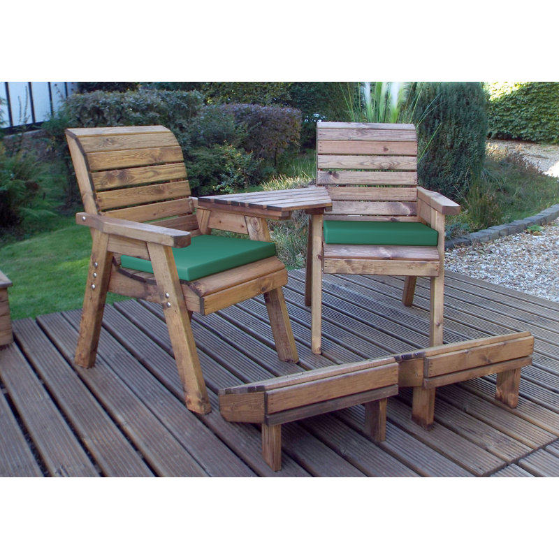 Farrar Solid Wood Outdoor Bench, Green