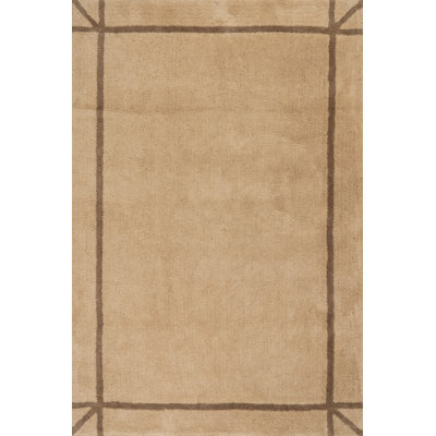 Bordered Hand-Woven Rug