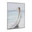 Abstract canvas, framed blue wall art with black frame