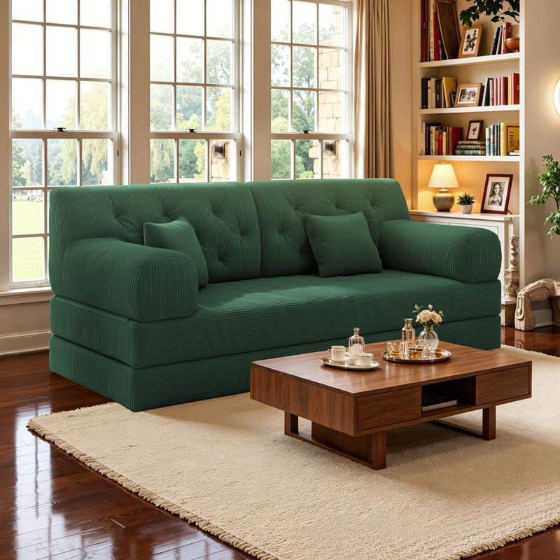Convertible Sofa Bed, Boneless Couch 4 in 1 Foldable Floor Sofa Couch, Loveseat Sofa Bed for Living Room, No Assembly Required