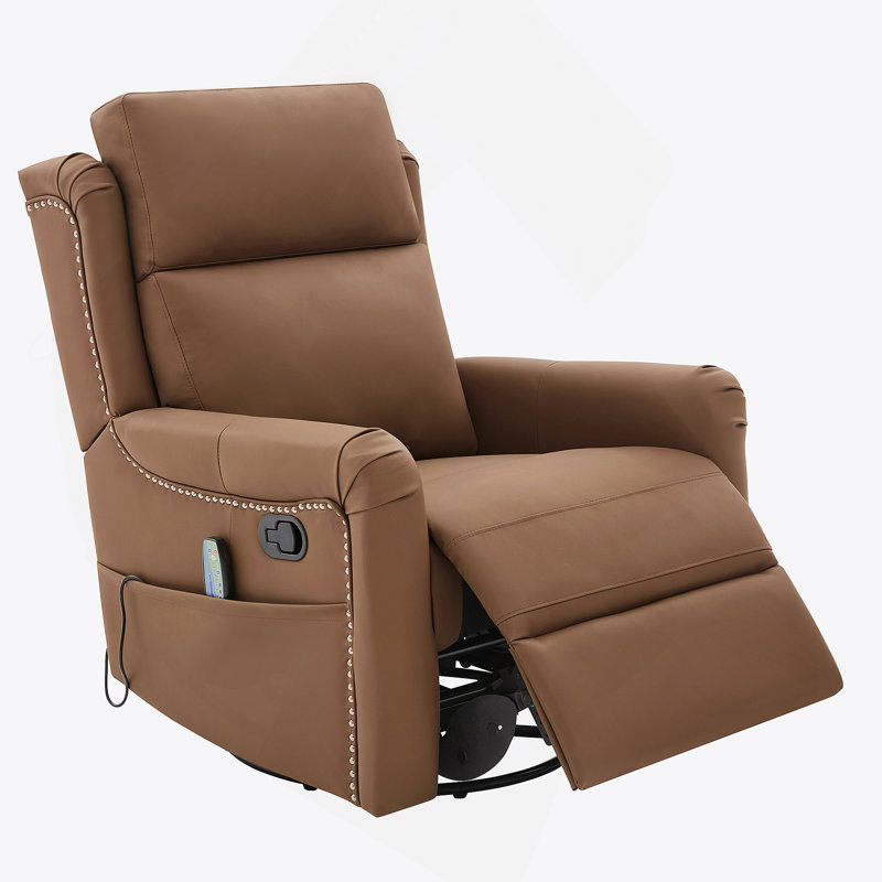 Fauteuil inclinable de massage inclinable avec massage à 8 points avec poche de chauffage et de rangement pour salon et cinéma maison, Modern