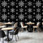 Peler et coller papier peint mural, flocon de neige blanc, noir, art mural autoadhésif et amovible-2087565995