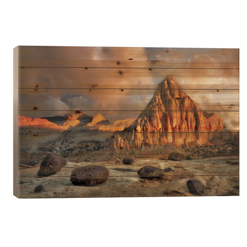 " Desert Pinacle " by Dennis Frates, 26" H x 40" W x 1.5" D
