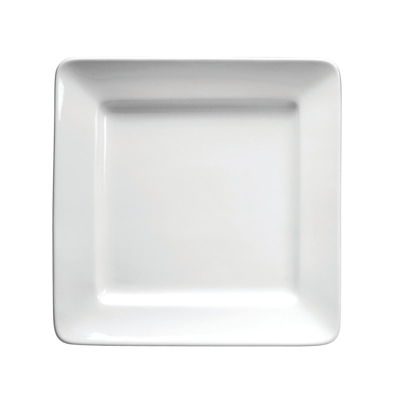 Assiettes carrées blanc vif, par Buffalo
