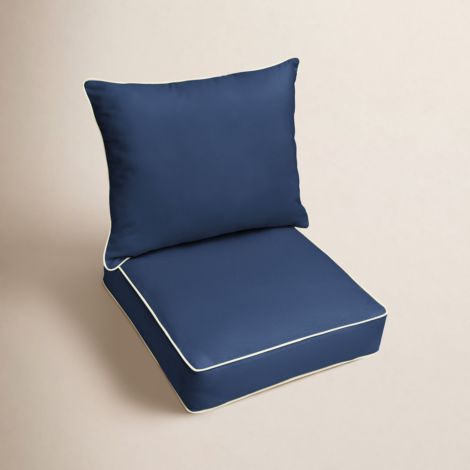 Warrick Sunbrella Outdoor Lounge Chair, Canvas Navy Sunbrella® Canvas, 5" H x 23" W x 25" D