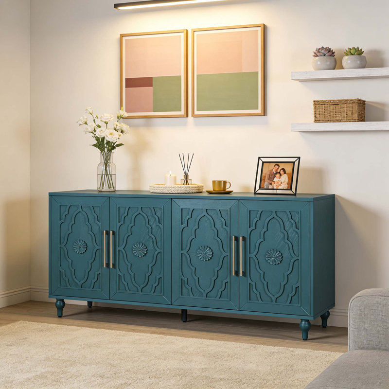 Grande armoire de rangement Carved, Marine