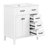 30" White Bathroom Vanity with Ceramic Sink
