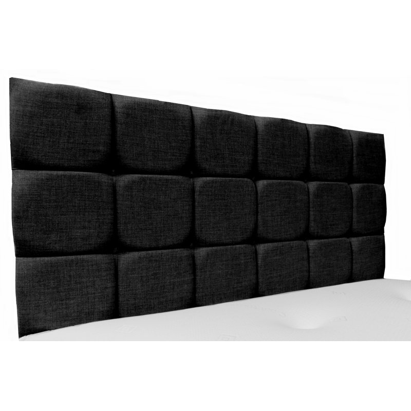 Lennart Upholstered Headboard, Small Single (2'6), Black