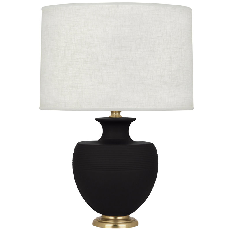 Atlas Table Lamp, Matte Dark Coal/Modern Brass
