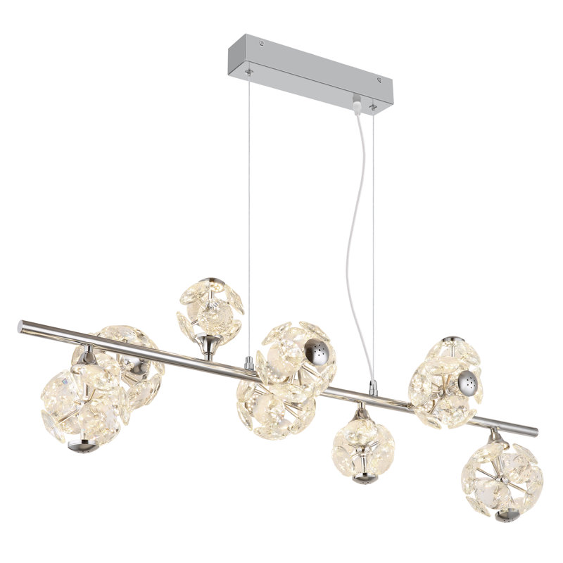 Allianna 1 - Light LED Geometric Pendant, Chrome