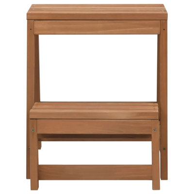 Foldable Step Stool Solid Firwood by Loon Peak