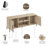 Sihi 58W TV Stand With Cubbies, Doors, Shelves, Entertainment Center, Storage, Natural Elm Finish, Living Room, TV Console-116396174