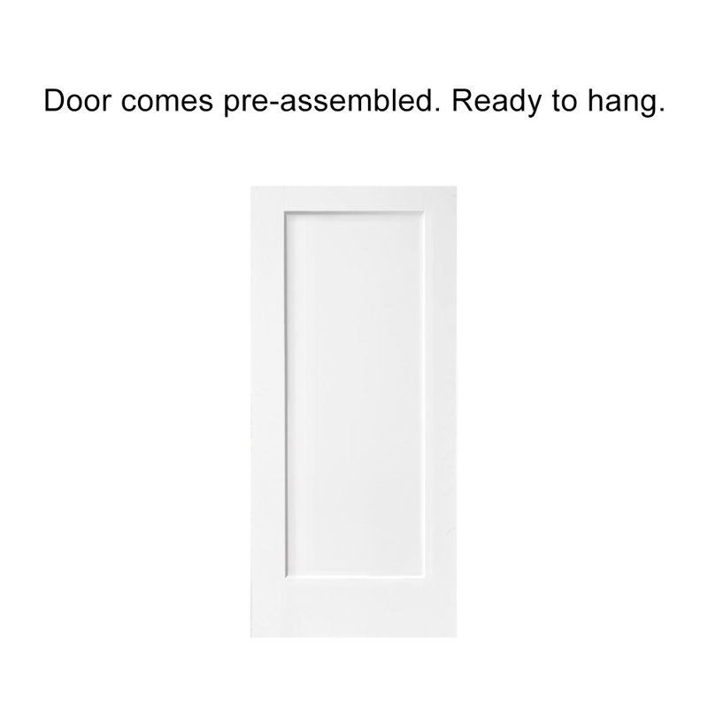 Portes de placard coulissantes à panneaux en bois manufacturé, 30 po x 80 po, Blanc