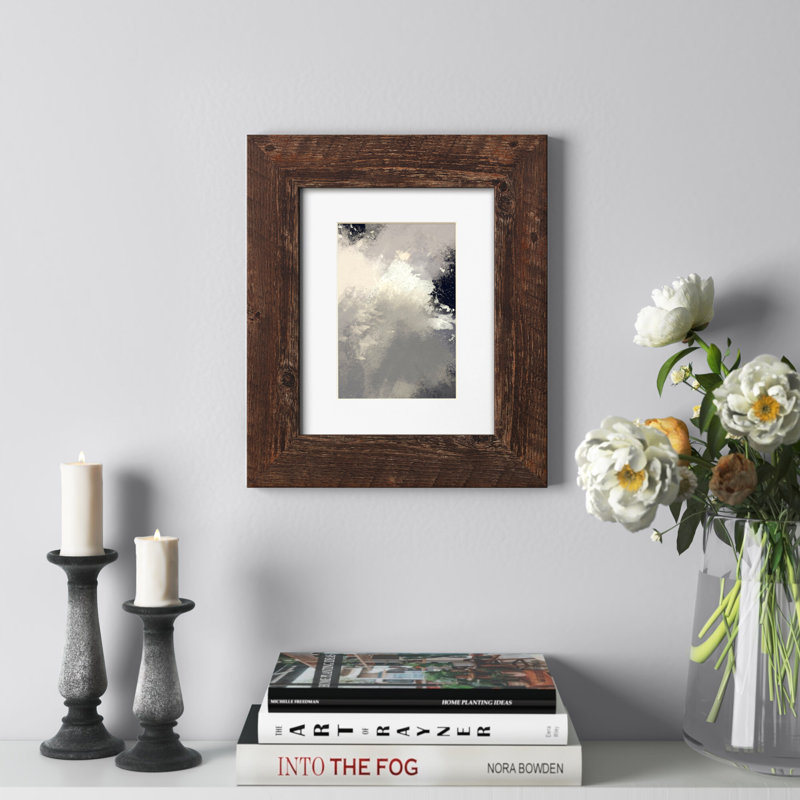 Kimura Picture Frame with Mat, 11" x 14" Matted to 8" x 10", Brown Oak