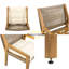 Chaises de salle à manger d'extérieur en bois d'acacia et osier avec coussins crème - capacité de 400 lb (ensemble de 4)