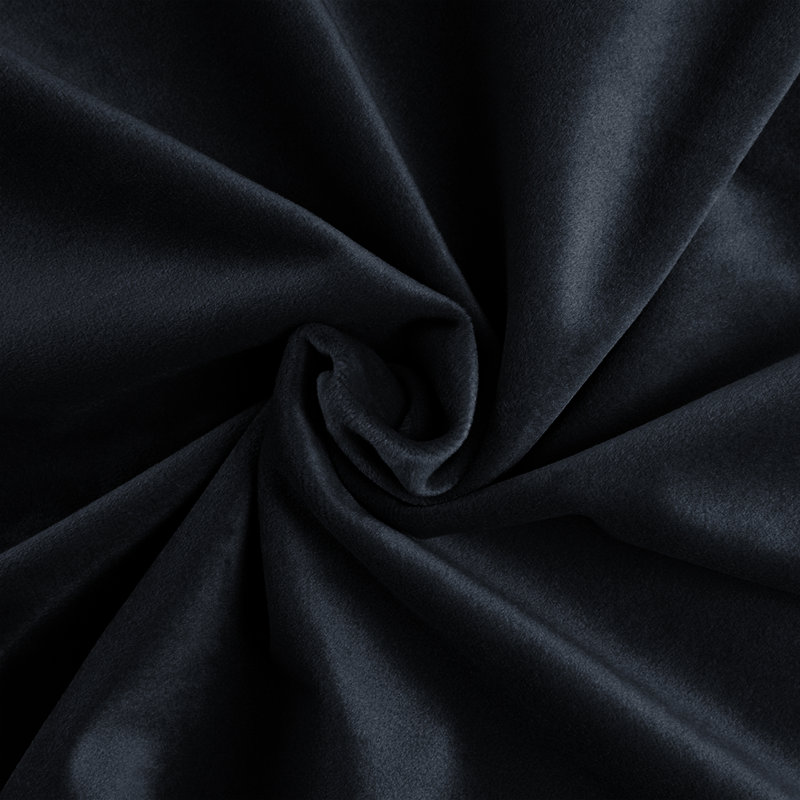 Karelyn Velvet Sheer Eyelet Curtain, 116.84cm Width x 137.16cm Drop, Black