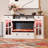 Noblesville Orren Ellis 55.3 " W White Electric TV Stand