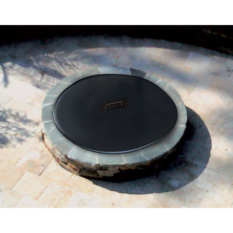 Round Stainless Steel Fire Pit Lid, 2" H x 48" W x 48" D