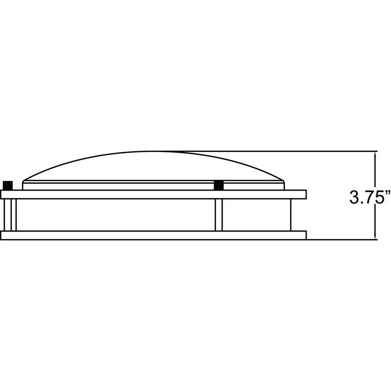 Penning Acrylic Flush Mount, 4" H x 14" W x 14" D, Chrome