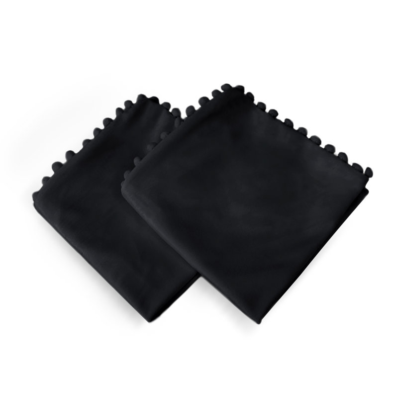 Knowles Square Cushion Cover, 41cm H x 41cm W x 1cm D, Dark Black