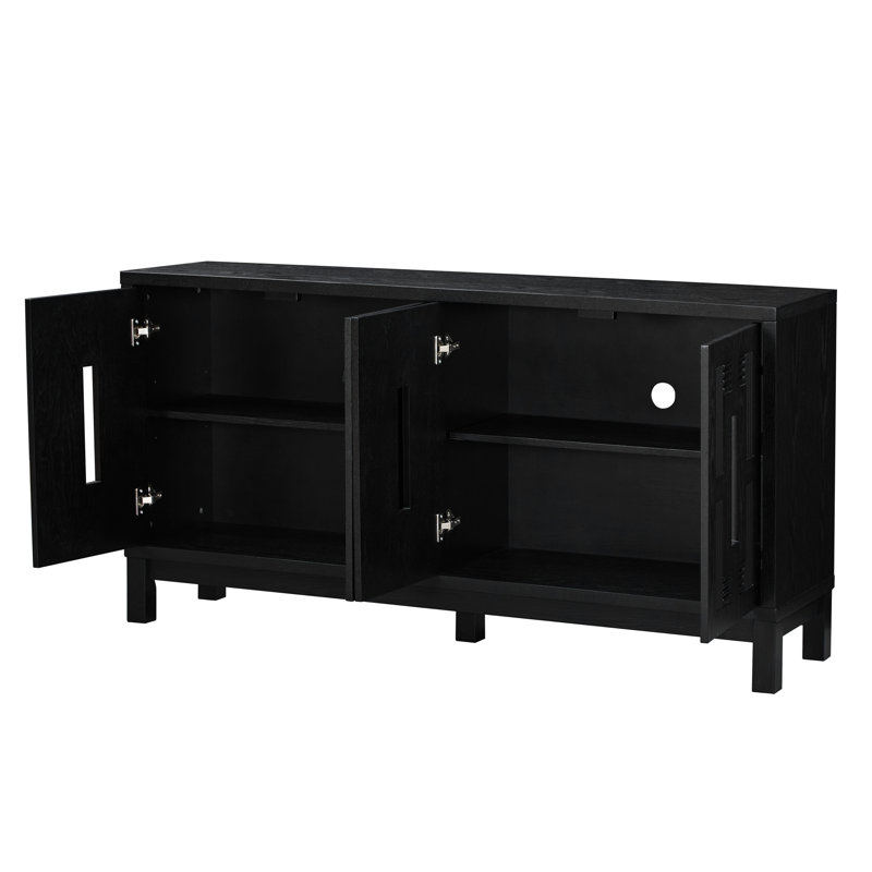 Buffet 60,7 po Mid Century, Black